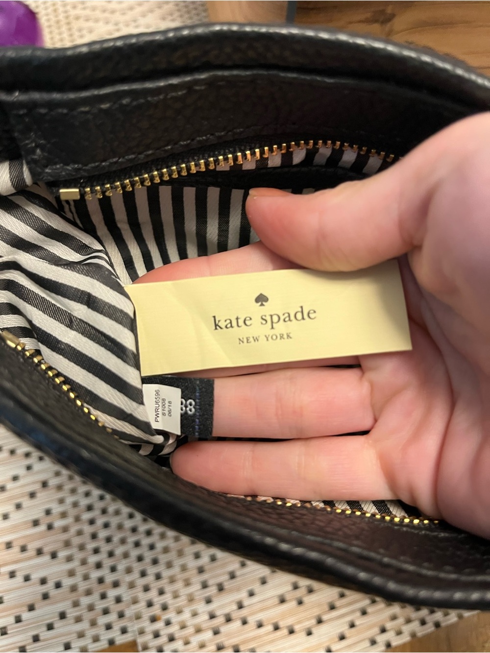 Kate Spade Jackson Street Ellery Convertible Bag Pebbled Black Leather Chain - Picture 16 of 16